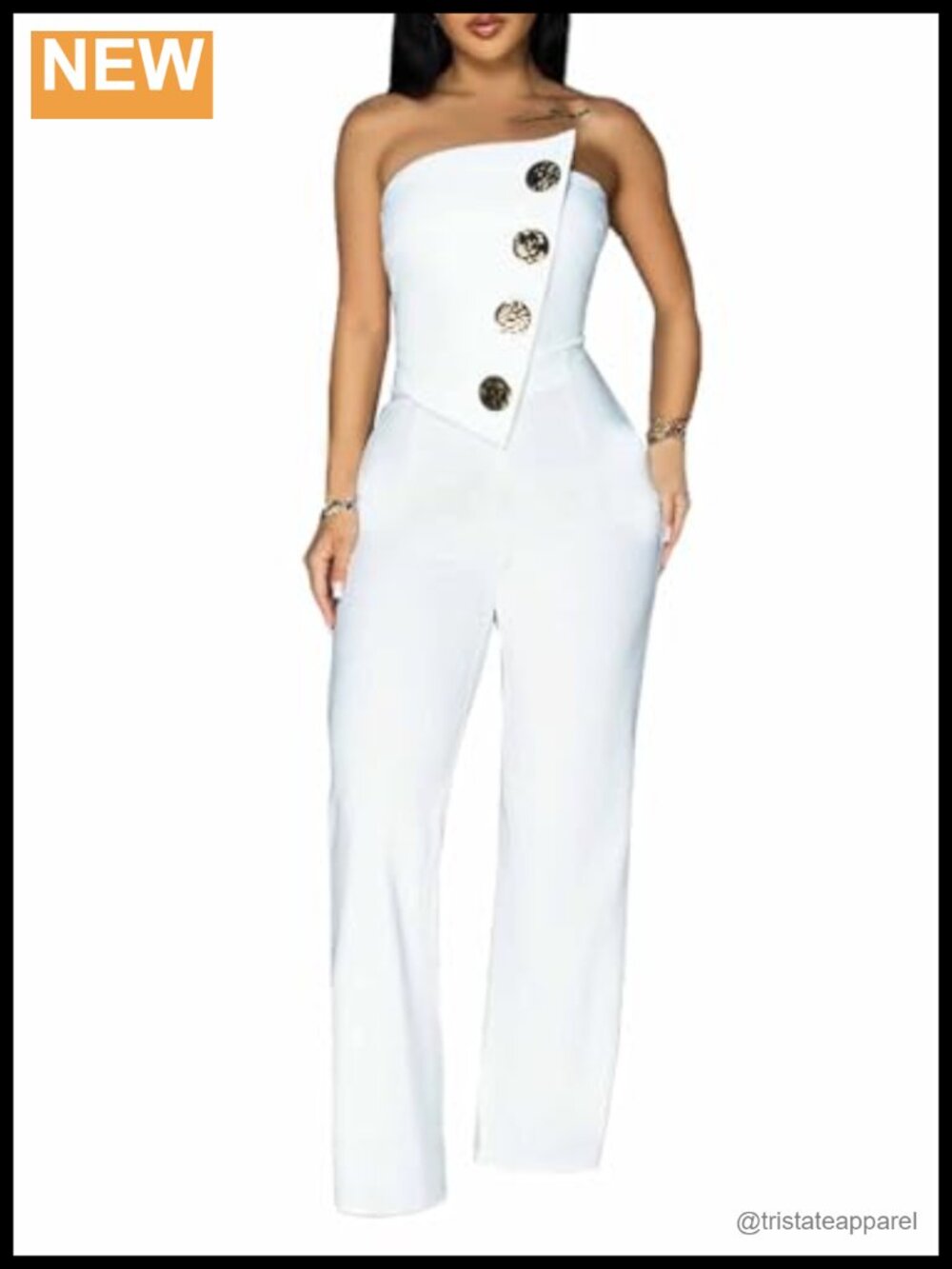 Women's Sexy Off Shoulder Bodycon Tube Top Wide Leg Jumpsuit Sleeveless Party